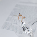 Diamond pierced earring -Just go forward-