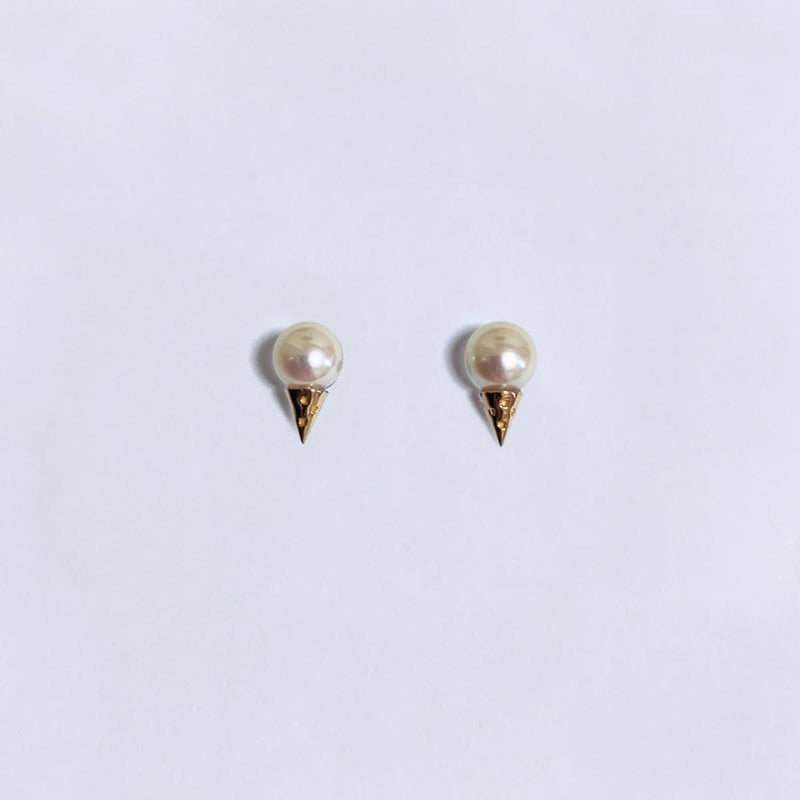 Pearl pierced earring -Ice cream Vanilla-